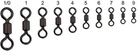 Brass Rolling Swivel - Nickel Black