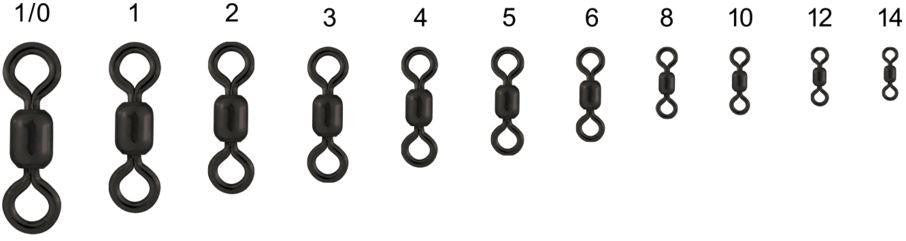 Stainless Steel Crane Swivel with Tournament Snap - Black Nickel
