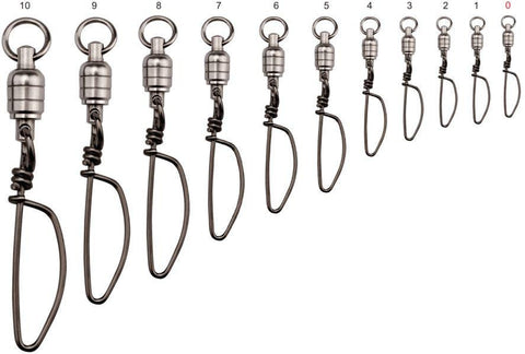 Stainless Steel Ball Bearing Swivel with 1 Welded Ring and Tournament Snap